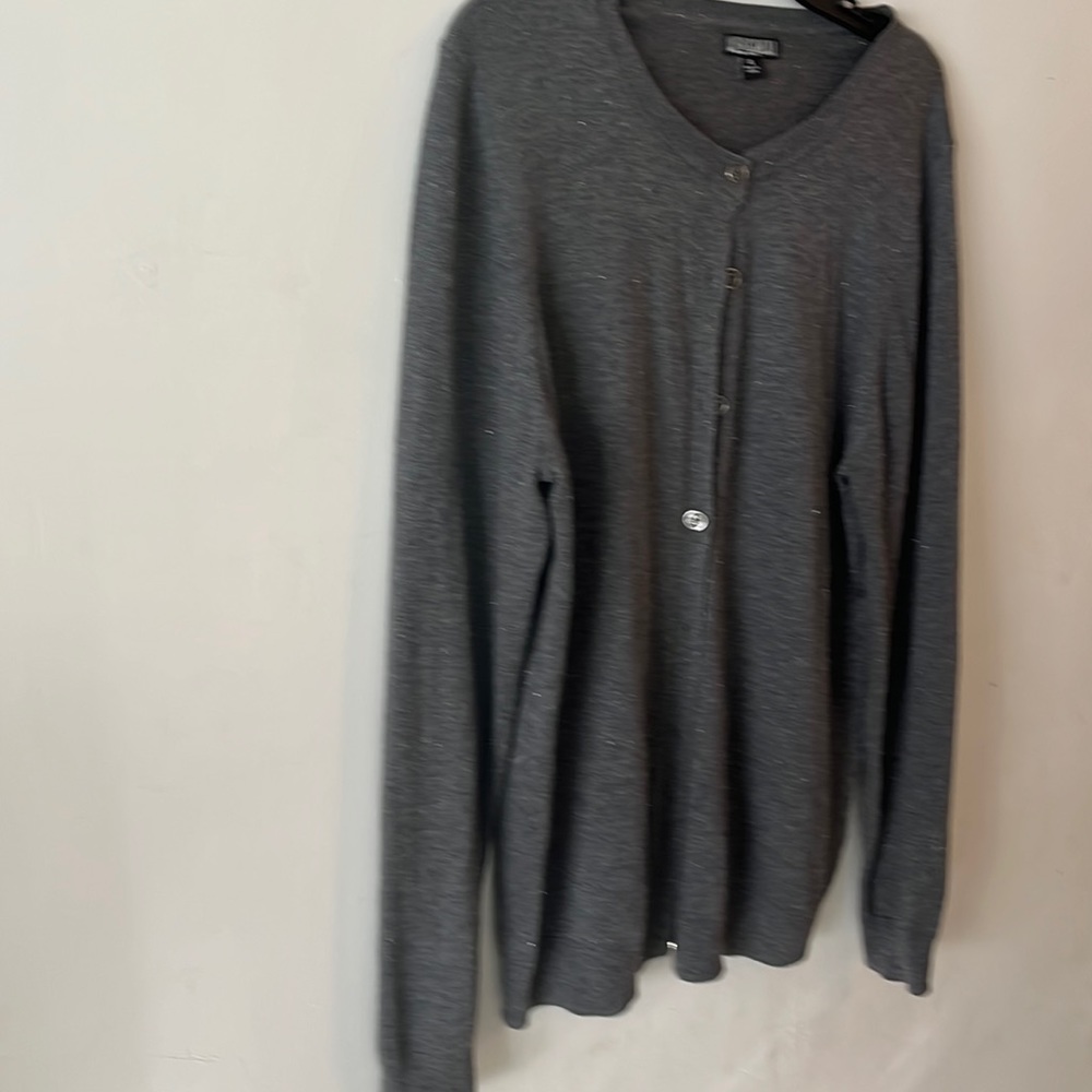 Nicole Miller gray button down cardigan
